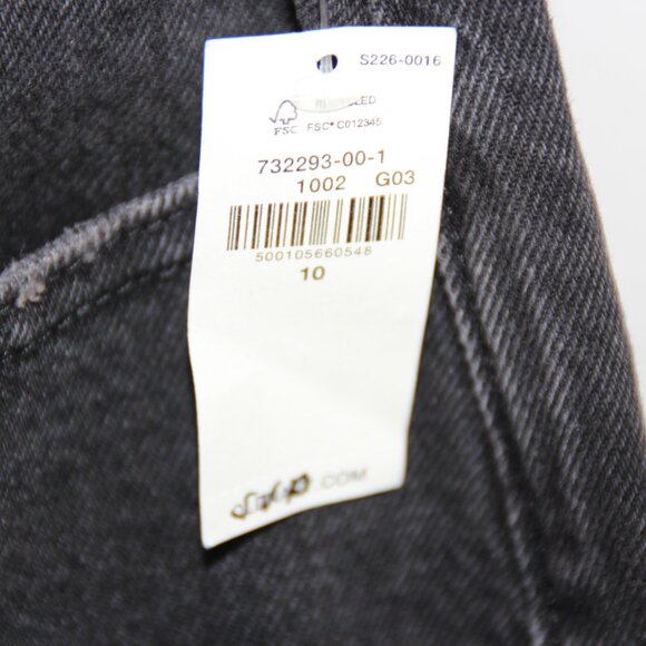 Old Navy Extra High-Rise Sky-Hi Wide-Leg Jeans Women's 10 Faded Black Wash NEW - Picture 10 of 10